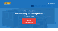 Desktop Screenshot of customairsystem.com